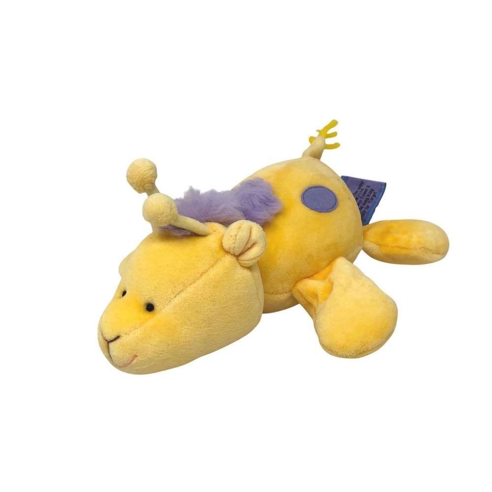Tallie Target Giraffe Plush Yellow Rattle Purple Spots Small Lovey VTG Y2K